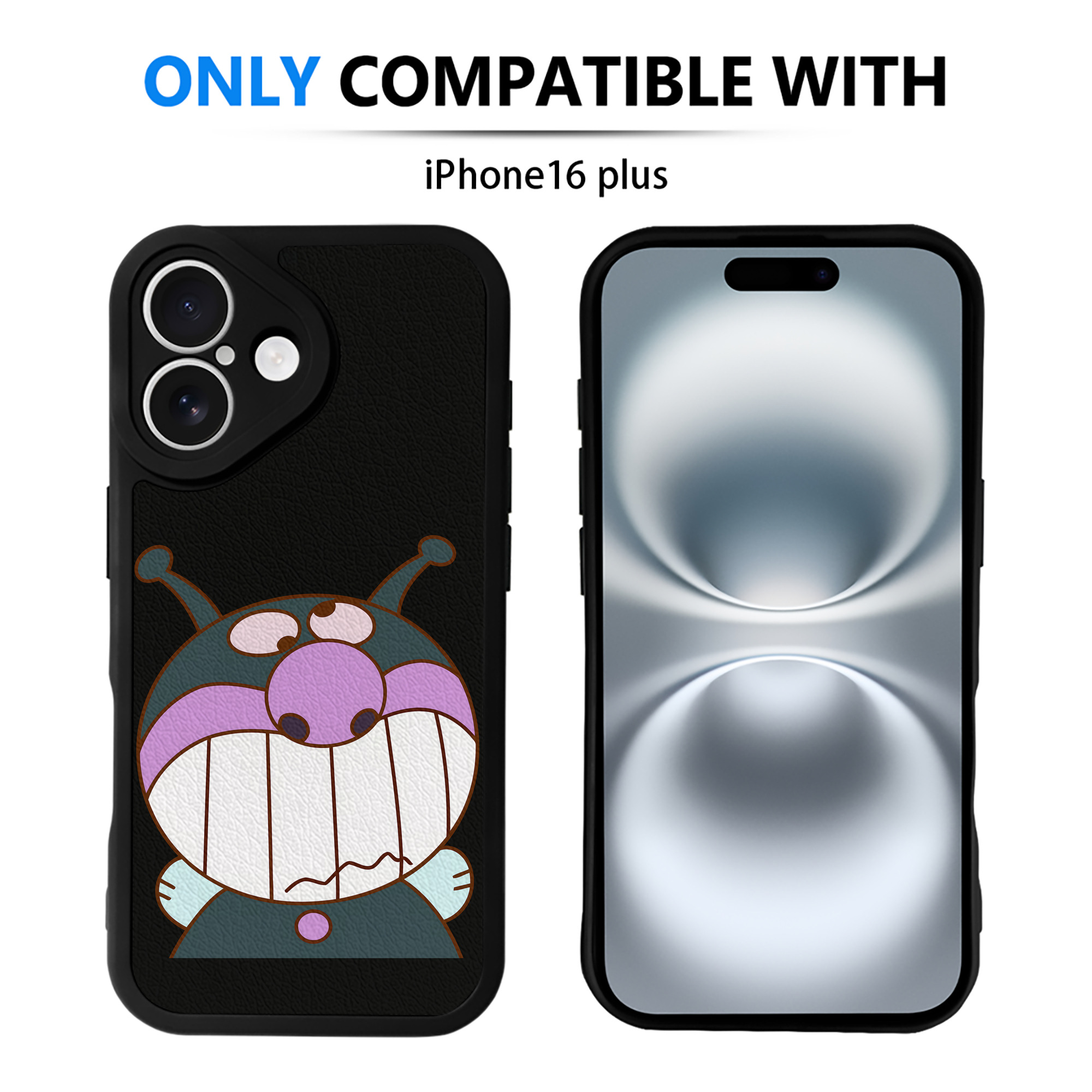 （画像用） アンパンマン Anpanman 【iPhone 16シリーズ対応】シリコンスマホケース（レザー調） 材質：シリコン
